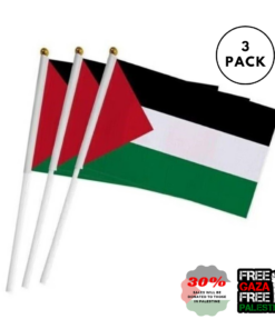 3 Pack Small Palestine Handheld Flag