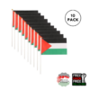 10 Pack Small Palestine Handheld Flag