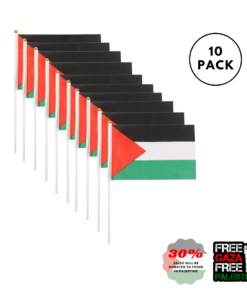 10 Pack Small Palestine Handheld Flag