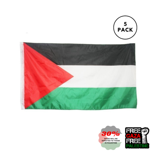 5 Pack Large Palestine Flag 150x90cm