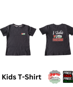 Kids Palestinian Tshirt Boys Girls 'I Stand With Palestine' Front and Back