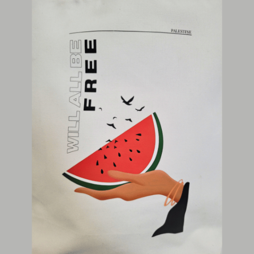 'Palestine Will Be Free' Watermelon Canvas Tote Bag