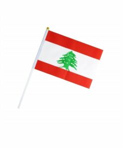 Lebanese Flag Stick Hand Held Small Miniature Lebanese National Flags