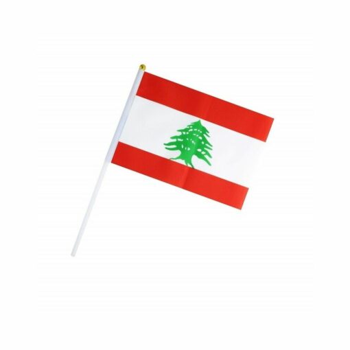 Lebanese Flag Stick Hand Held Small Miniature Lebanese National Flags