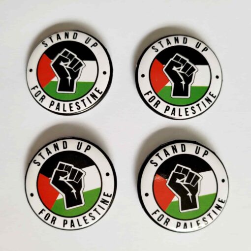 'Stand Up For Palestine' Button Pin Badge