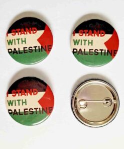 I Stand With Palestine Flag Button Pin Badge