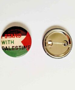 I Stand With Palestine Flag Button Pin Badge