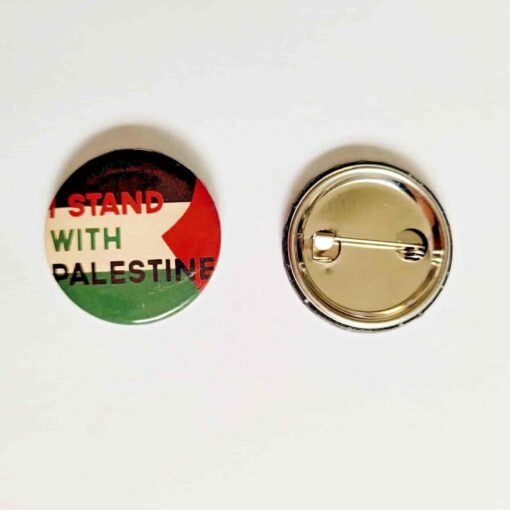 I Stand With Palestine Flag Button Pin Badge