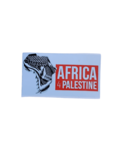 Africa 4 Palestine Sticker with Keffyeh in shape of South Africa country