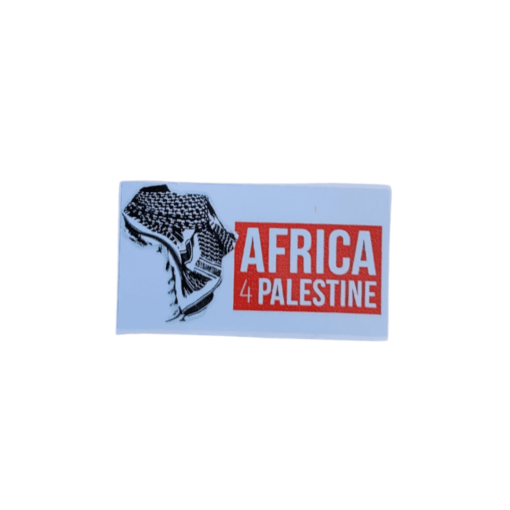 Africa 4 Palestine Sticker with Keffyeh in shape of South Africa country