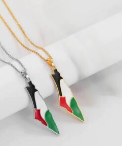 Palestine Necklace with Palestine Country Flag Colours