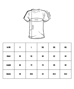 Sizing Chart for Adult Shirts - Free Gaza Sydney