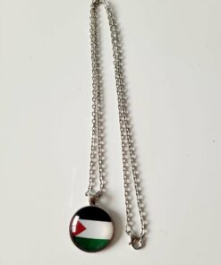 Palestine Flag - Round Pendant Necklace