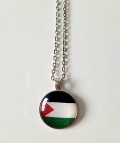 Palestine Flag - Round Pendant Necklace