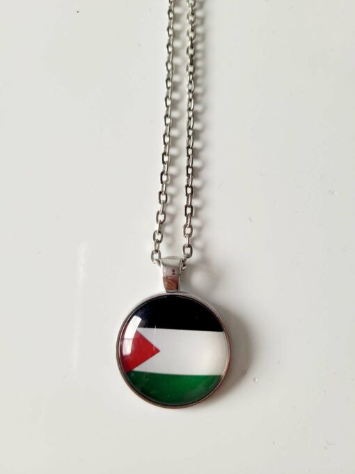 Palestine Flag - Round Pendant Necklace