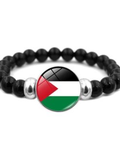 Palestine Hand Bracelet - Beaded Style National Flag