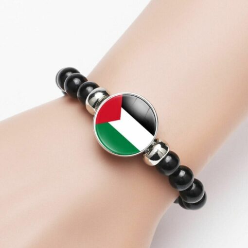 Palestine Hand Bracelet - Beaded Style National Flag