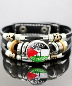 Palestine Hand Bracelet - Free Palestine National Flag Buttoned Style