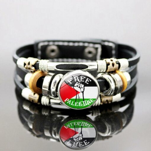 Palestine Hand Bracelet - Free Palestine National Flag Buttoned Style