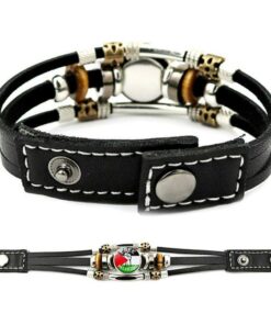 Palestine Hand Bracelet - Free Palestine National Flag Buttoned Style