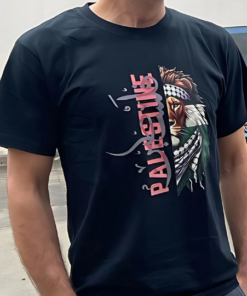 Palestine Black T-Shirt for Adults & Kids - Lion