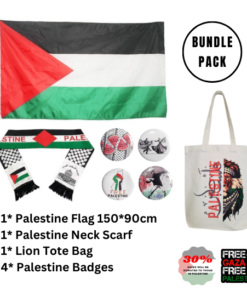 BUNDLE PACK - Palestine Flag, Scarf, Badges and Tote Bag