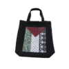 Palestine Canvas Tote Bag with Palestinian Flag in Black