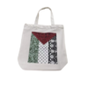 Palestine Canvas Tote Bag with Palestinian Flag in White