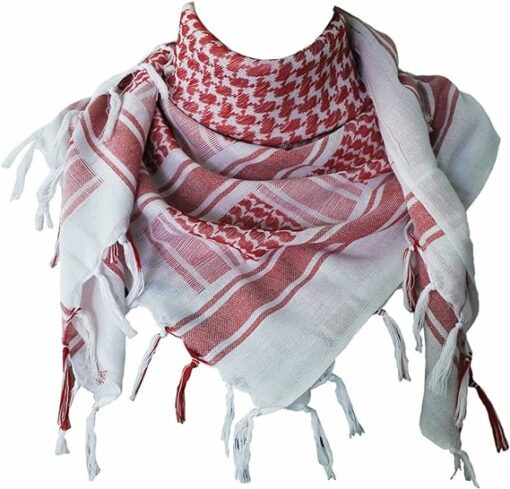 Red Keffiyeh Palestine Head Wrap