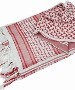 Red Keffiyeh Palestinian Head Wrap