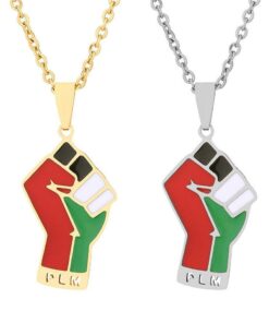 Palestine Flag Necklace - Silver/Gold Plated