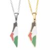 Palestine Flag Map Necklace