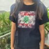 Kids Lebanon T-Shirt in Black with Lebanon Flag