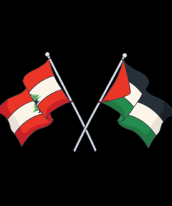 Lebanon Palestine Flags - Sticker